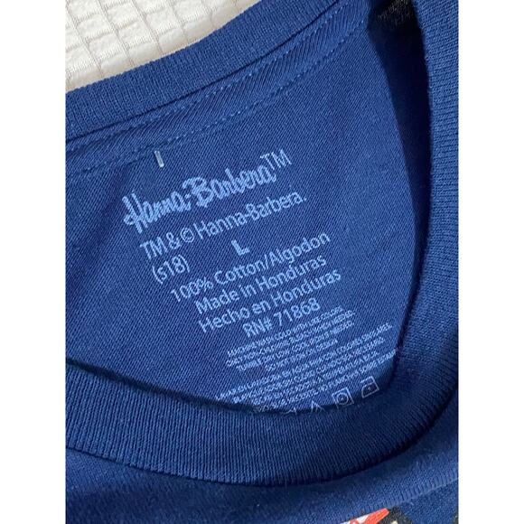 Hanna Barbera Fred Savage T Shirt Adult's Large Navy Blue Fred Flinstone Savage - Picture 4 of 8